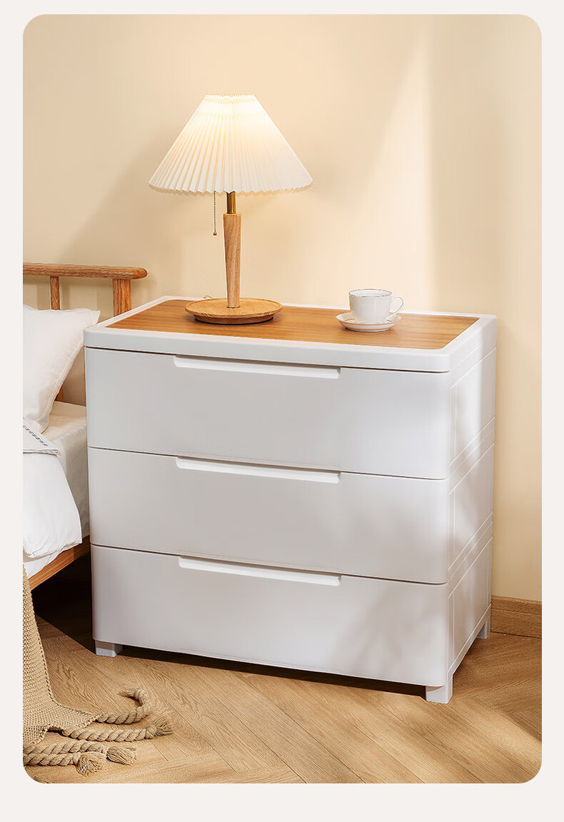 JEKO&JEKO Drawer Storage Cabinet Bedroom Living Room Storage Wardrobe Bedside Cabinet Toy Snack Organizer 5-Drawer 5-Tier 3