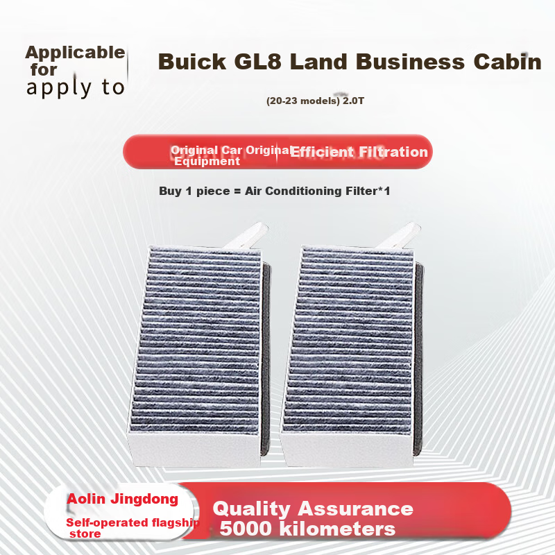 Aolin Activated Carbon Air Conditioning Filter, PM2.5 Removal Filter, for Buick GL8 Land Cruiser (2020-2023 Models), 2.0T 1