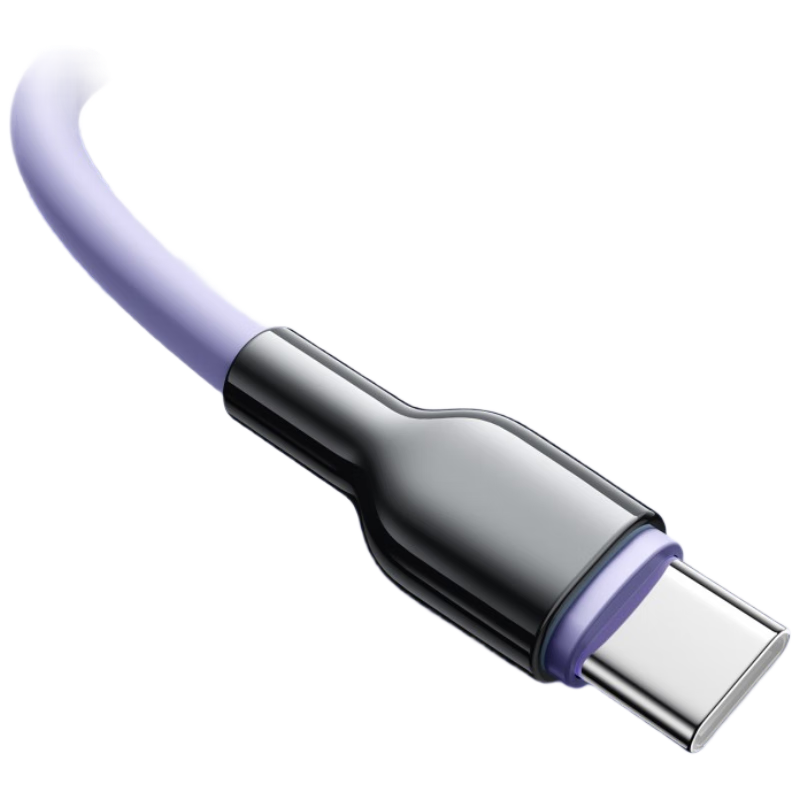 Dual-Head Type-C Data Cable PD 100W/66W Super Fast Charging Compatible with Huawei Pura80/Mate70 Honor Xiaomi Apple 17/16e Tablet Laptop 1.5m Purple
