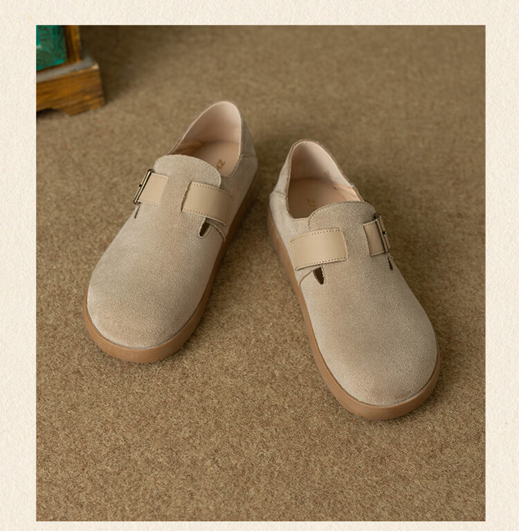 ZHR Bokeng Women's Versatile Lightweight Slip-On Casual Shoes with Soft Soles, Comfortable Commuter Shoes for Women, AB167 Khaki Color, Size 38 18