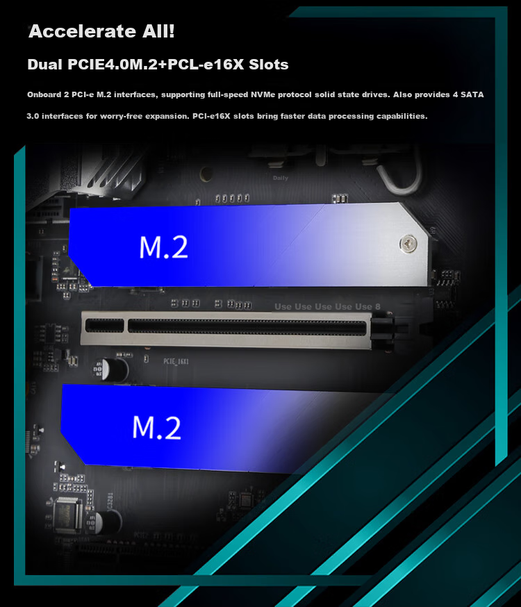 ONDA Magu B760PRO-B5 (Intel B760/LGA 1700) Supports CPU 14700F/14600K/14400F/13490F, Gaming And E-Sports Optimal Motherboard 4