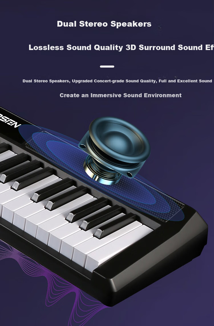 MOSEN MS-100M Digital Piano, Youth Series, 88 Weighted Keys, Electronic Digital Piano, Wood Grain Color 18