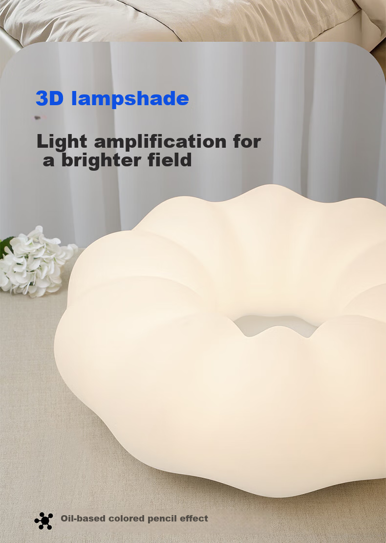 Huipu Bedroom Cloud LED Ceiling Light, Cream Style Pumpkin Children's Room Lamp, Puyu Eye Protection Premium Light Smart Fixture 10