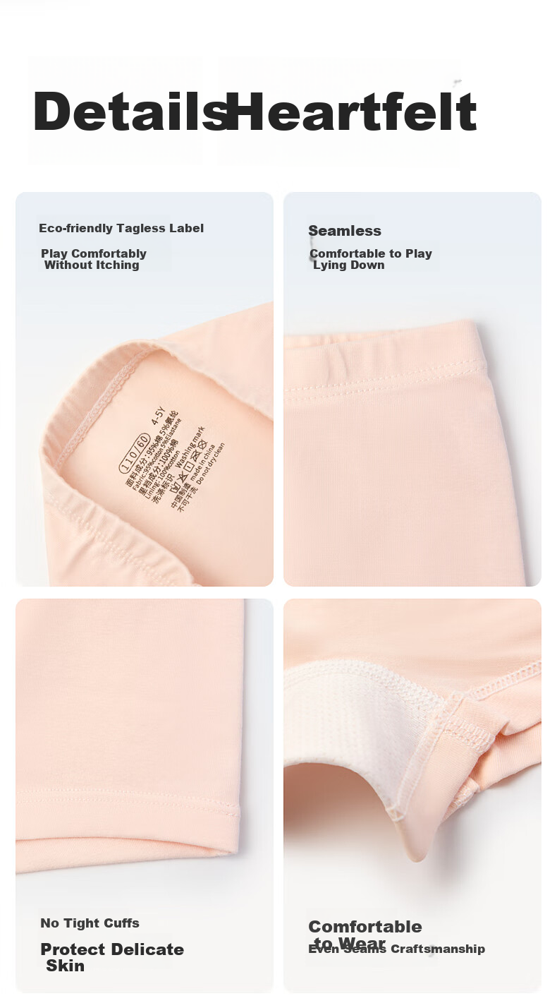 Beibi Children's Underwear for Girls, A-Class Cotton Boxer Briefs for Older Kids, Breathable And Comfortable Shorts That Don't Pinch the Bottom 13