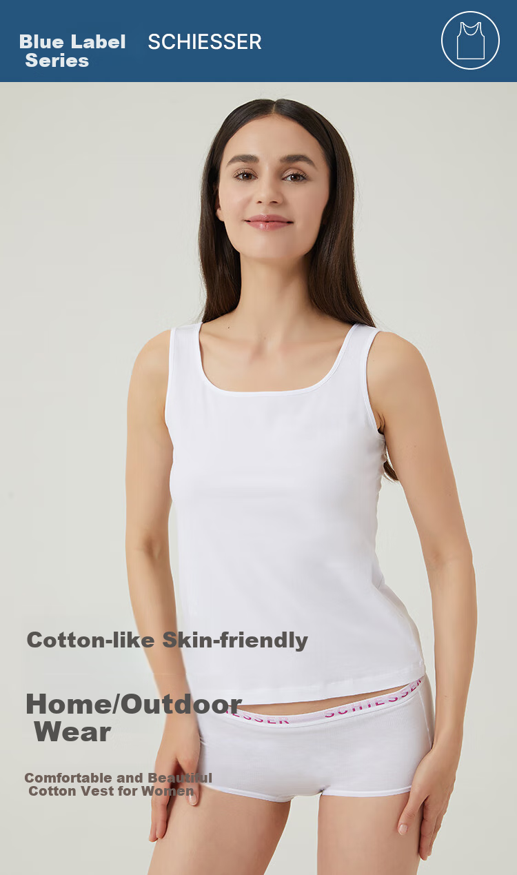 Schiesser Women's Camisole, Comfortable And Breathable Cotton Tank Top [2-Pack] 1