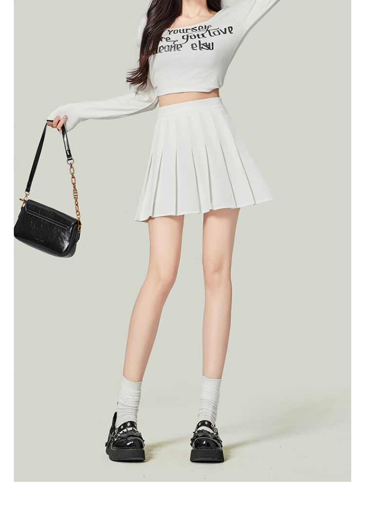 Ziyu Style Pleated Skirt for Women Petite High Waist Slimming Anti-Exposure Blazer Mini Skirt 2026 New Summer Bodycon Half Skirt 23
