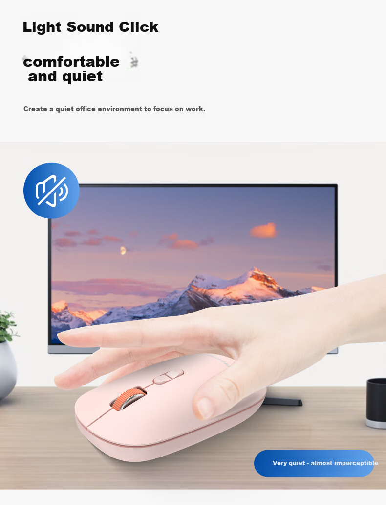 PHILIPS SPK7538 Wireless Bluetooth Mouse Multi-Device Connection Quiet Office Mouse Ergonomic for Apple Mac Desktop Computer Laptop Universal Enterprise Procurement White 3