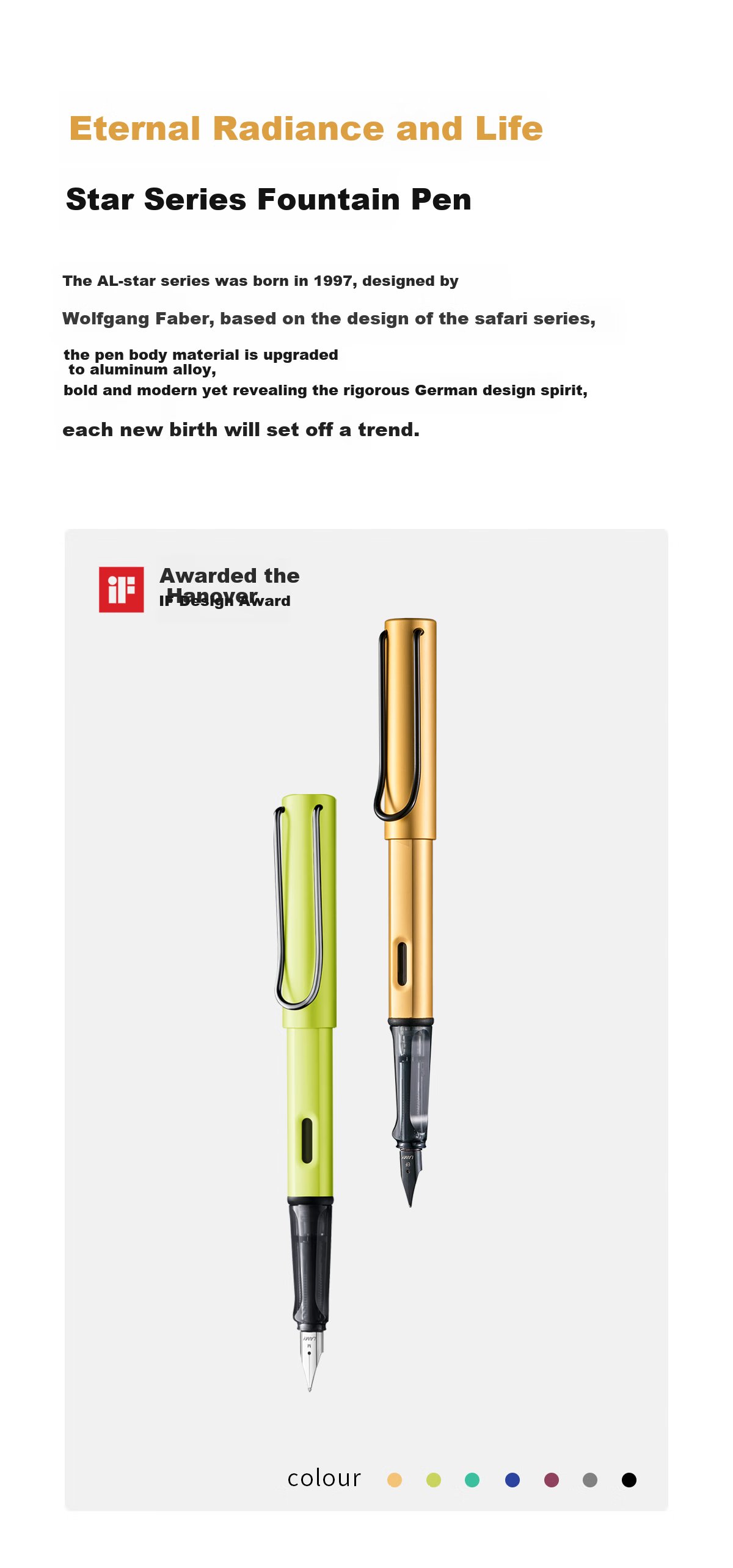 LAMY Fountain Pen, Star Series Handwriting Practice Posture-Correcting Fountain Pen, Student Stationery Office Gift, Holiday Present Corporate Bulk Purchase, Blue 28-0.5mm 3