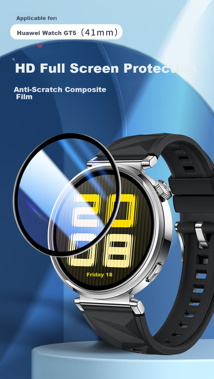 Freeson Screen Protector for Huawei WATCH GT5, Scratch-Resistant And Wear-Resistant, Flexible And Shatterproof, TPE Material, 46mm, Huawei GT5, Two-Pack 1