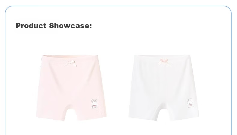 Niduoxiong Girls' Safety Shorts, Summer Thin Modal Underwear for Girls, Anti-Exposure Two-In Base Layer Pants 28