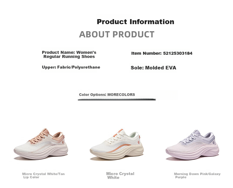 ERKE Running Shoes, Entry-Level Jogging Shoes, Breathable Mesh Sports Shoes, Shock-Absorbing Wear-Resistant Women's Sneakers, 52125303184 1