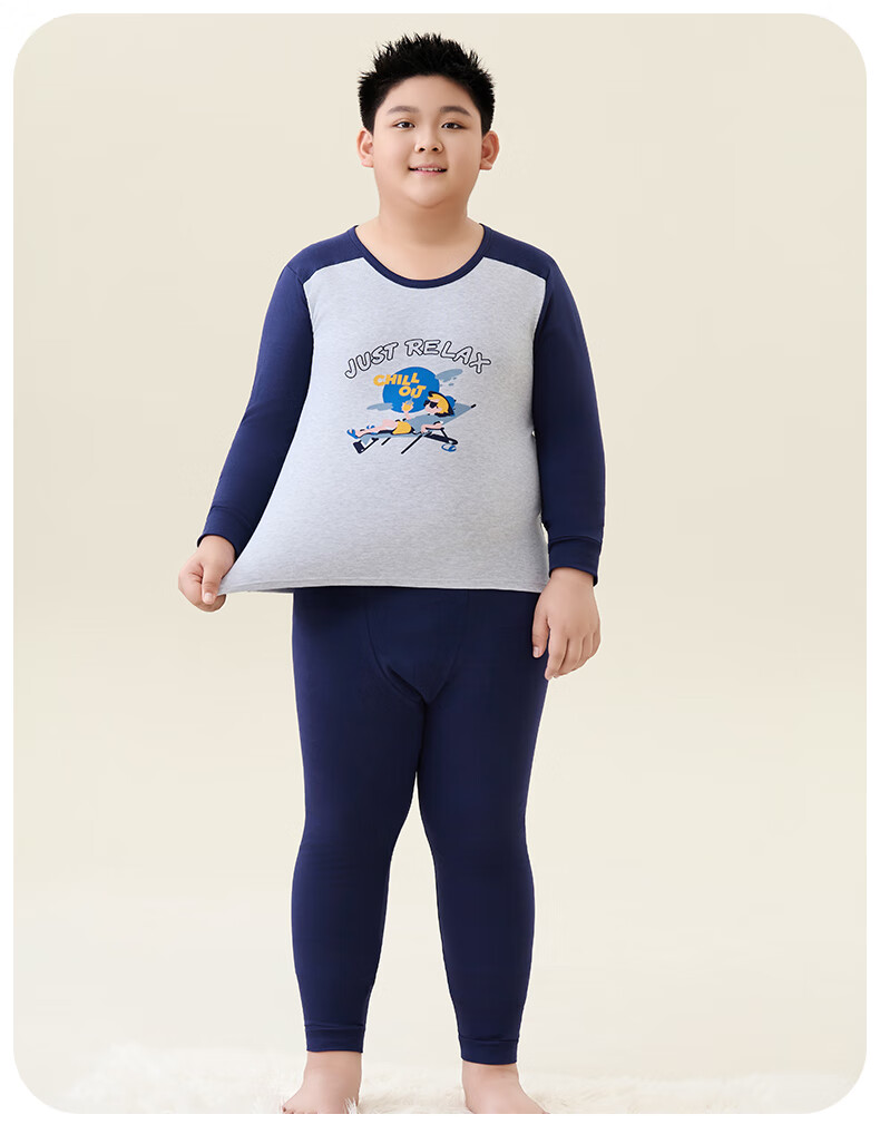 Me feeling Teen Cotton Thermal Underwear Set 2025 New Antibacterial Class A Plus Size Warm Sleepwear 22