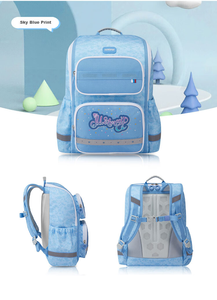 AMERICAN TOURISTER Boys' Comfortable Backpack for Grades 1-3 Elementary School Students, Children's Antibacterial Lightweight Backpack with Large Capacity NK1 10