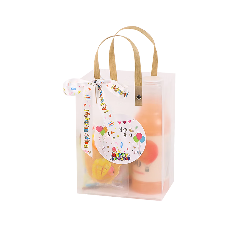 TaTanice Gift Bags Set of 5 Handbags Birthday Gift Packaging Bags Favor Bags Gift Bags with Ribbon and Stickers Birthday Edition