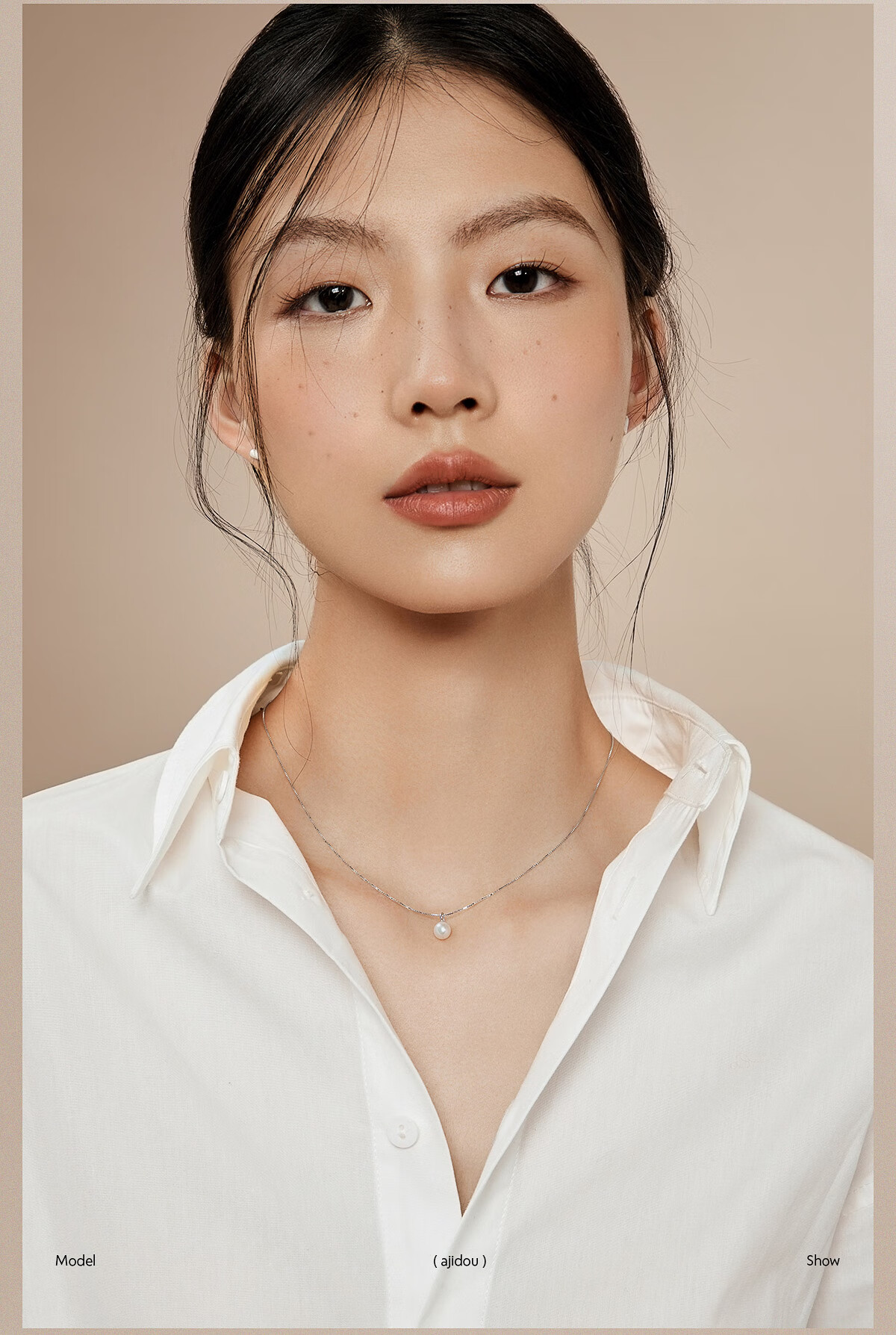 AJIDOU U AJIDOU Necklace, New Year Gift, Fashionable Elegant Pearl And Crystal Beaded Necklace, Gift for Girlfriend Or Wife 4