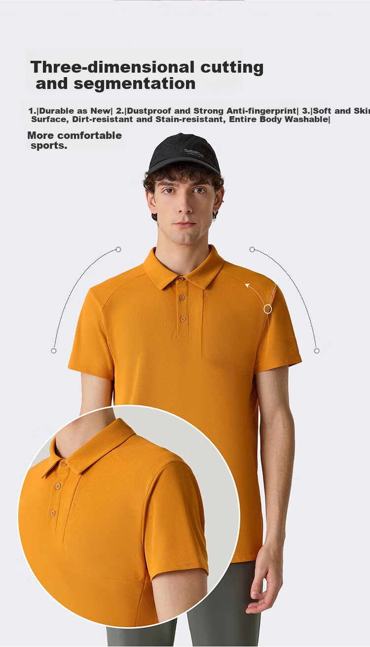 NORTHLAND COOLMAX Quick-Dry Sun Protection Polo Shirt, Outdoor Breathable Antibacterial Elastic Collar Short-Sleeve T-Shirt for Me 4
