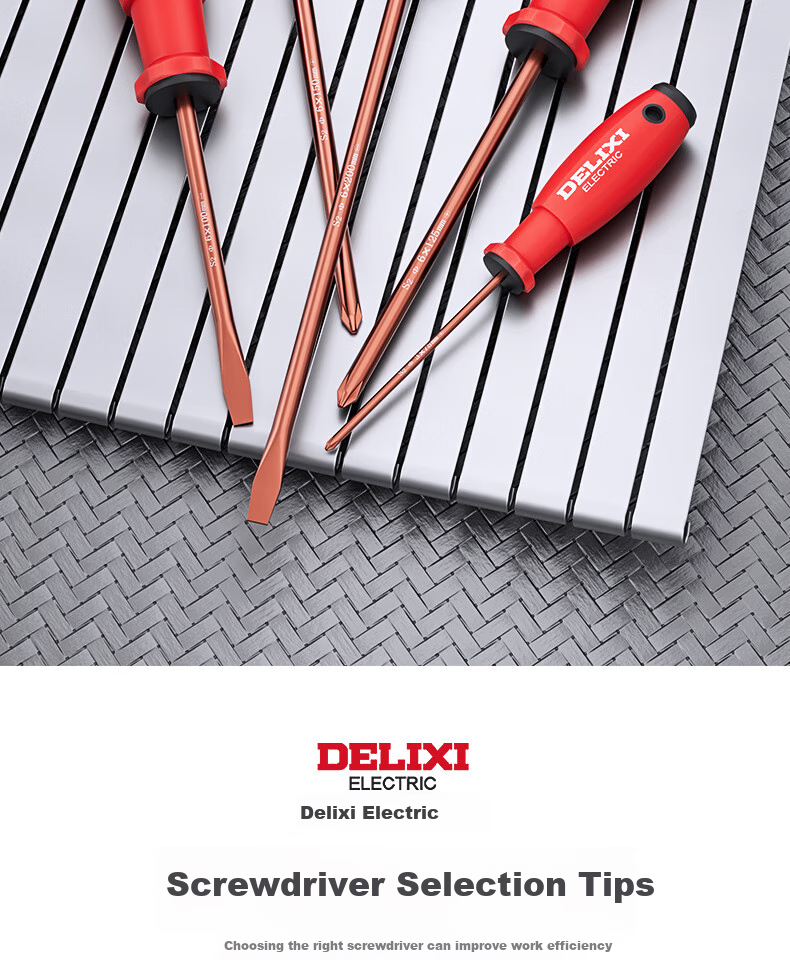 DELIXI ELECTRIC S2 Screwdriver Set, Phillips And Flathead Strong Magnetic Screwdriver S2 Screwdriver Φ6 Series [Six-Piece Set] 2