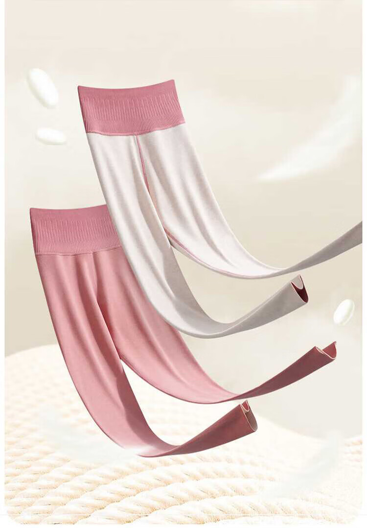 Caiyue High Waist Tummy Control Thermal Pants for Women, German Velvet Silk with Down Insulation, Waist Shaping Fleece-Lined Leggings for Autumn and Winter 2
