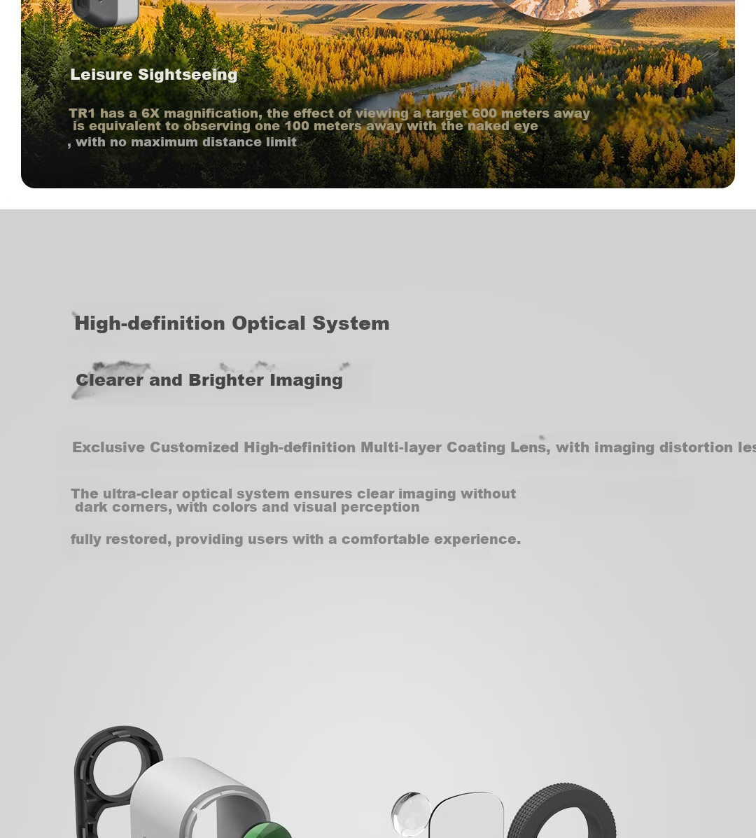 DUKA Rangefinder Binoculars, Outdoor Handheld High-Magnification High-Definition Measuring Instrument, Portable Ultra-Clear TR1 [1200m] 3