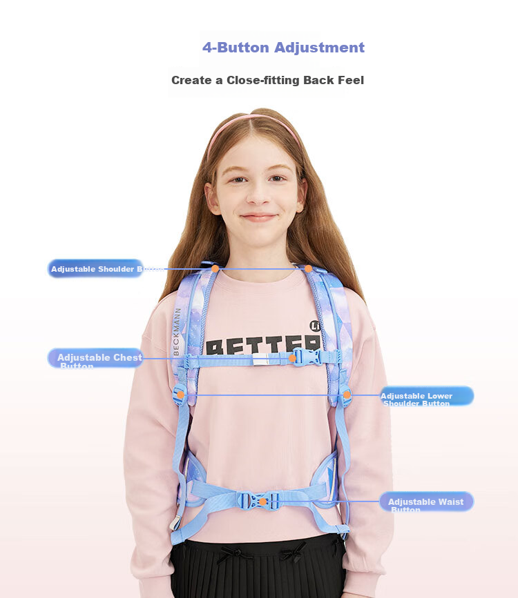 Beckmann Norwegian Middle And High School Student Spine-Protecting Large Capacity Lightweight Backpack, Stylish Double Shoulder Bag for Boys And Girls, Elementary School Students Grades 4-6 10