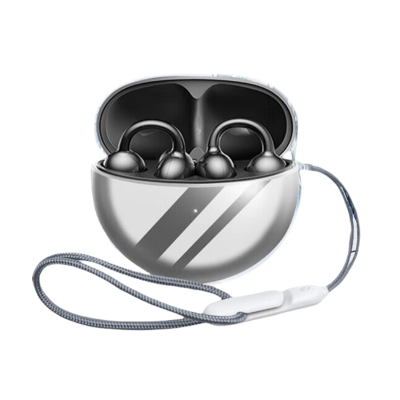 ESCASE Sanag Ear Clip Earphone Case for Sena S6s Ultra Wireless Bluetooth Storage Box Shockproof Dustproof Transparent Silicone Soft Cover with Lanyard