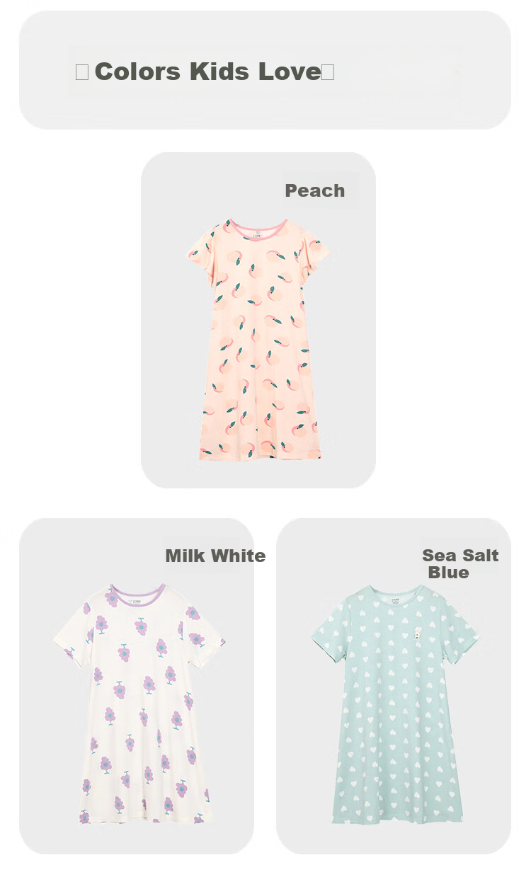 Hodohome [Same As in Mall], Children's Pajamas, Girls' Modal Cool-Feel Short-Sleeve Loungewear, Air Conditioning Wear, 318, Size 150 21