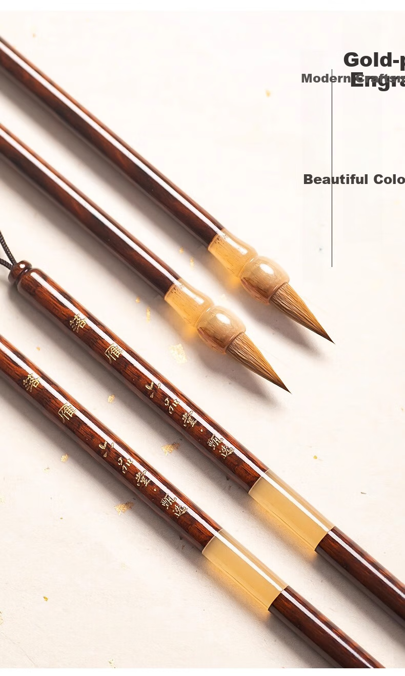 Liupintang Small Regular Script Calligraphy Brush, Pure Wolf Hair, Professional-Grade Calligraphy Brush, Specialized for Regular Script Writing Practice And Tracing, Line-Drawing Pen [Lu Yan Gift Box Set] 1 Piece 7