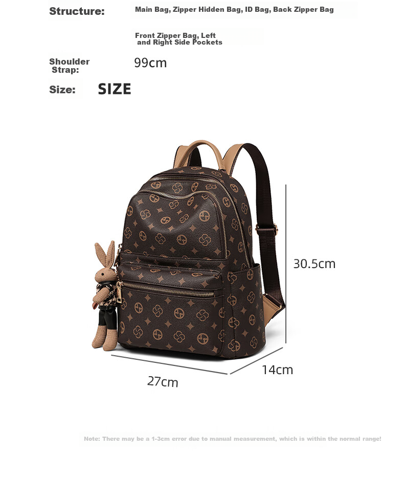 Aiqinghai Backpack for Women, Lightweight Luxury Fashionable Brand Travel Bag, Business Trip Sports Lightweight Birthday Gift 6