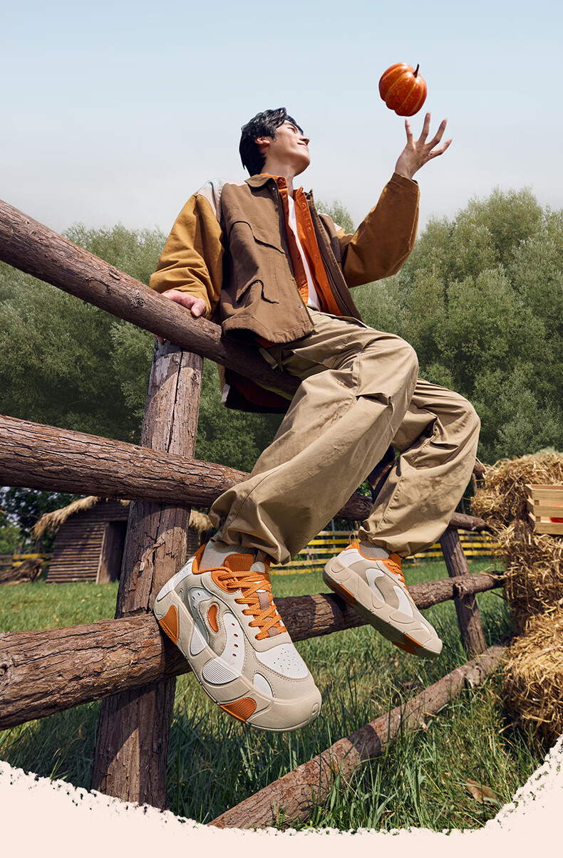 ERKE Men's Sports Shoes Casual Shoes Patchwork Classic Trendy "Pumpkin Shoes" Casual Shoes 51125301027 4