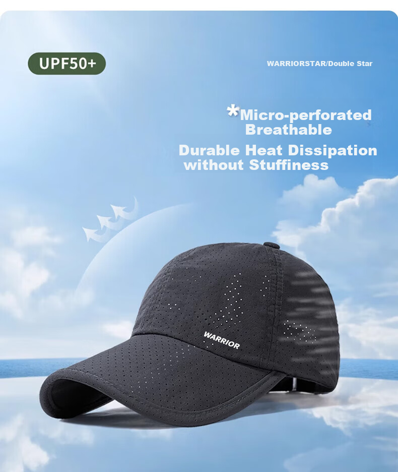 Huili Sun Protection Hat for Men, Summer Quick-Dry Cap, UV-Resistant Breathable Baseball Cap, Outdoor Cycling Visor Hat for Wome 2