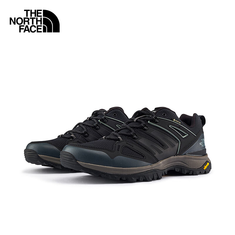 The North Face Hedgehog Hiking Shoes Men Outdoor GORE-TEX Waterproof Grip 8AA9 Black/KT0 8.5/41