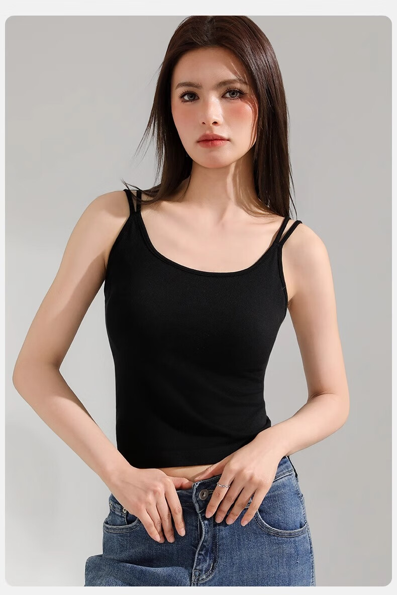 LangSha Women's Strap Vest with Built-in Bra, Modal Tube Top, Backless Innerwear, Wearable as Outerwear 12