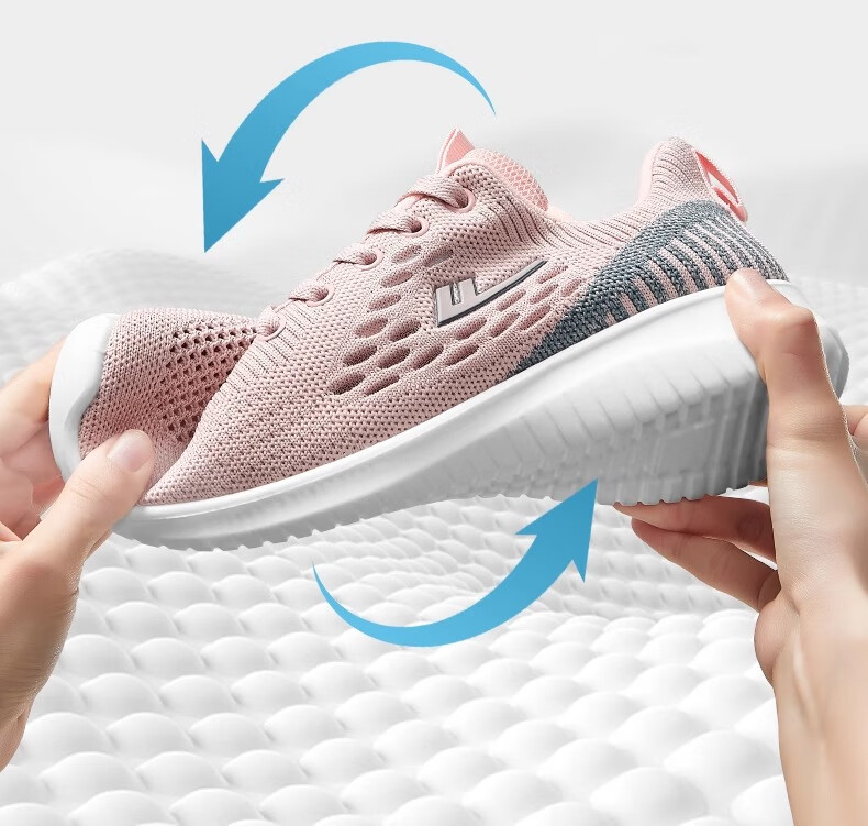 Warrior Women's Sports Shoes Spring Summer Shock Absorption Soft Sole Rebound Casual Shoes for Moms and Elderly 0686 Pink Purple Size 38 8