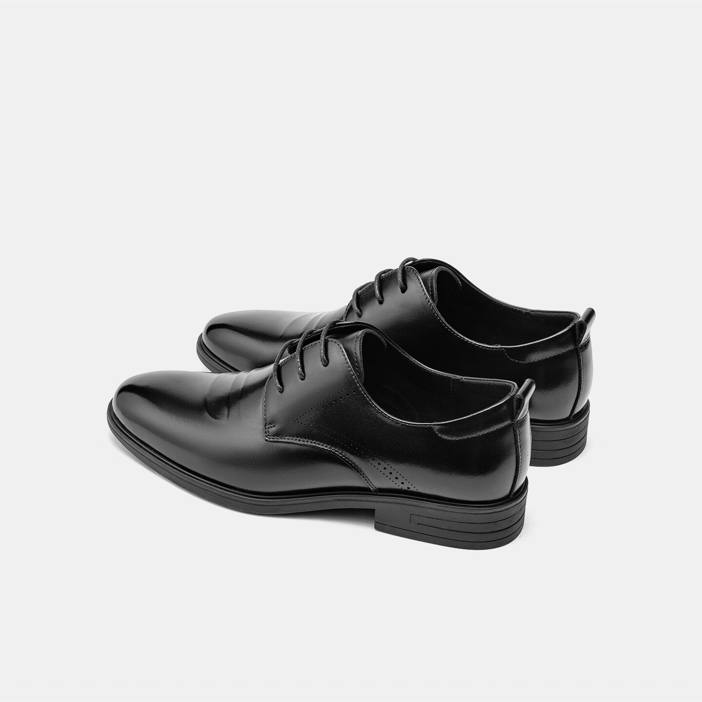 Aokang Men's New Formal Leather Shoes, Versatile Commuter Comfortable Breathable Groom Shoes, Black (Lace-Up), Size 42
