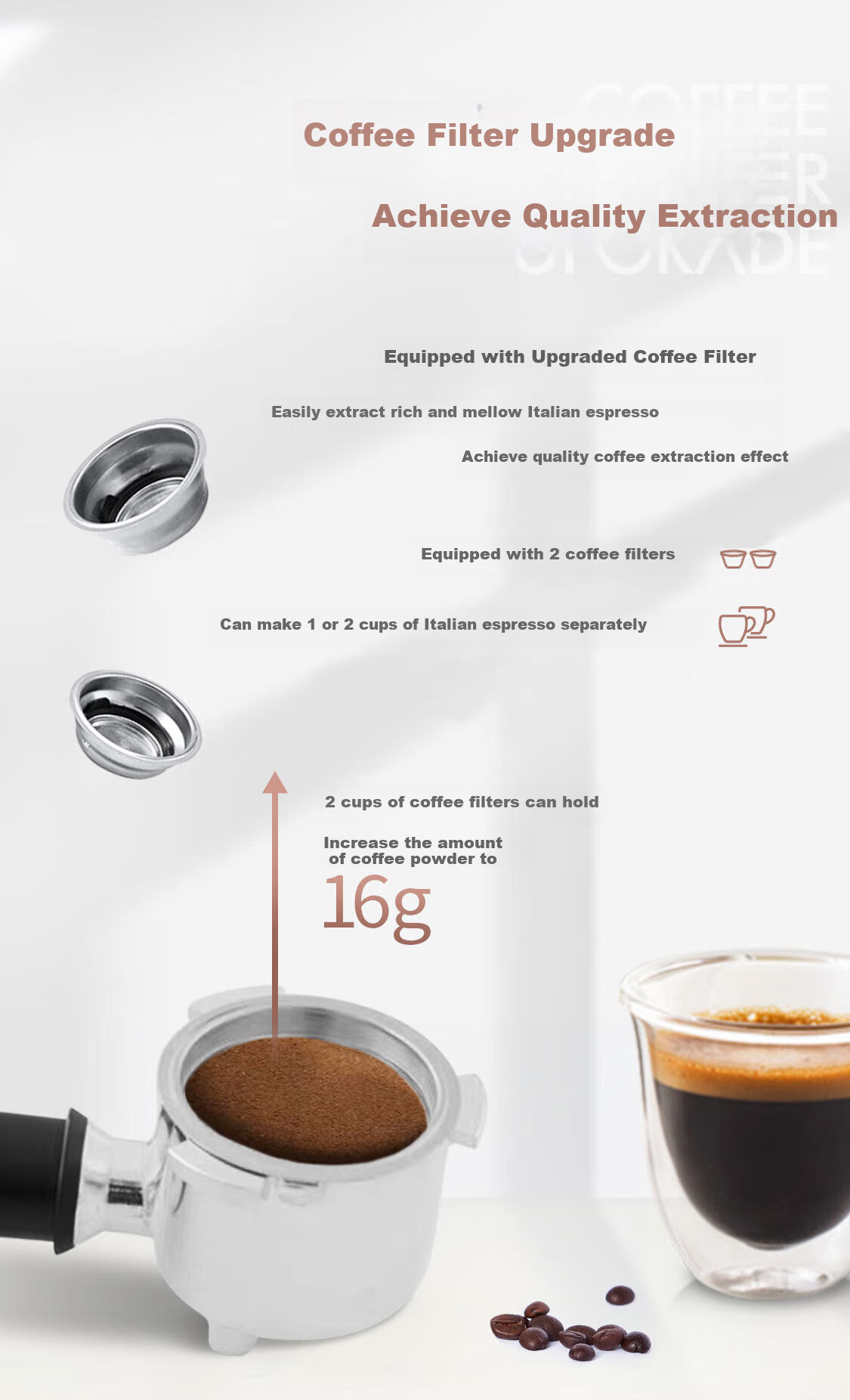 Delonghi Coffee Machine, Semi-Automatic Coffee Maker, Compact Home-Use Americano And Espresso Pump Press Professional Stainless Steel Manual Milk Frother EC885.CR EX: Cream White Gift 3