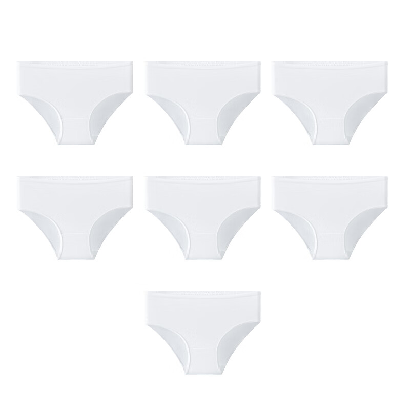 Yiershuang Women's Disposable Underwear, EO Sterilized, 100% Pure Cotton, 7A Antibacterial, for Business Trips And Travel, No-Wash Daily Disposable Triangle Panties, 7 Pieces
