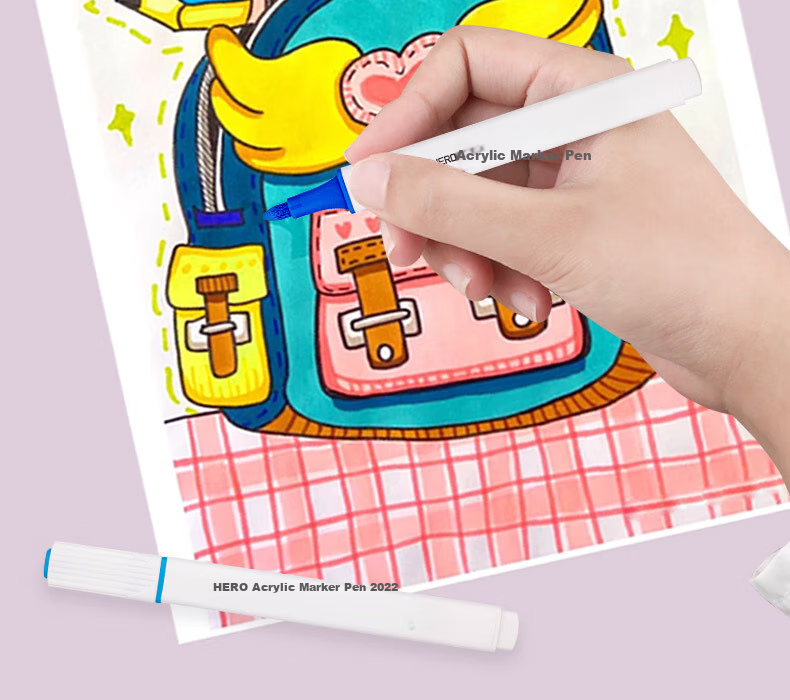 HERO Acrylic Markers, 2011 Water-Based Student Art Drawing Hand-Drawn Watercolor Pens, 36 Colors of Watercolor Pens for Art Educatio 8