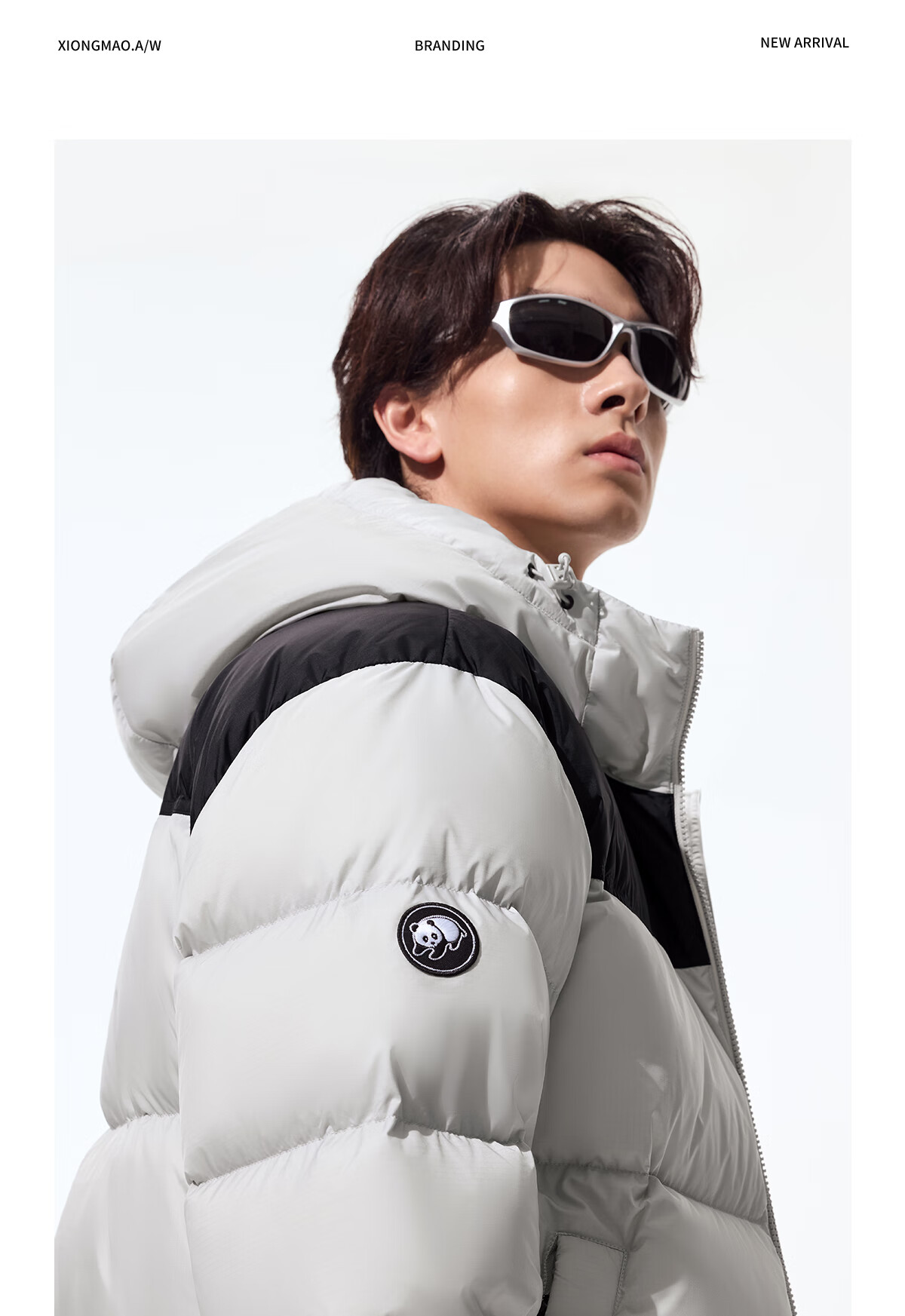 Panda Zhang Yuxi Style "Bubble" Down Jacket Unisex Autumn Winter Thickened Warm Hooded Puffer Coat 144Y5 24