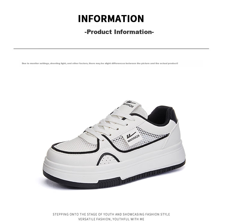 Warrior Women's Shoes, Autumn Season, Versatile Comfortable Casual Shoes, Trendy Sneakers, 4181 Beige/light Pink, Size 35 1