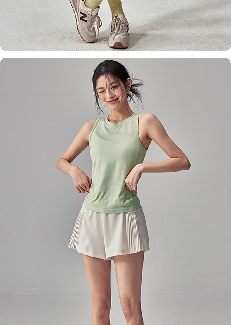 XUEXIMAN Summer Thin Quick-Dry Stretch Slimming Sleeveless Yoga Tank Top Running Training Sports T-Shirt 10