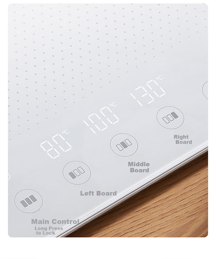 Mijia Xiaomi Food Warming Plate, Heating Tray, Insulated Plate, Heating Table Mat, Tri-Fold Foldable Household Multifunctional Food Warmer, Milk Warmer, Graphene Heating, Glass Surface Plate, Temperature Control Zones 16
