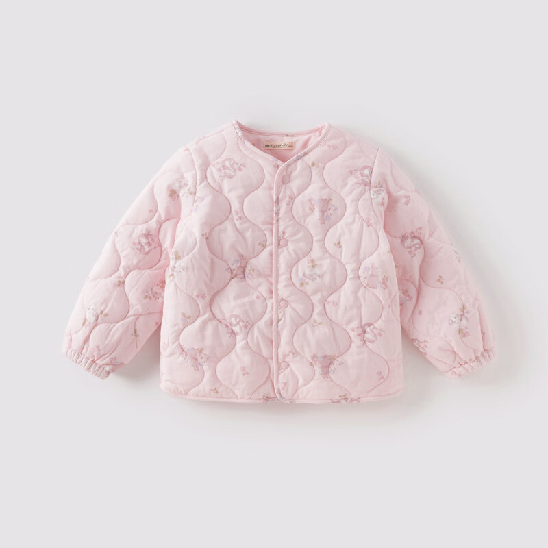 DAVE & BELLA Girls' Cotton Jacket Autumn Winter Boys' Warm Cotton Coat Lightweight Liner Outerwear for Older Kids