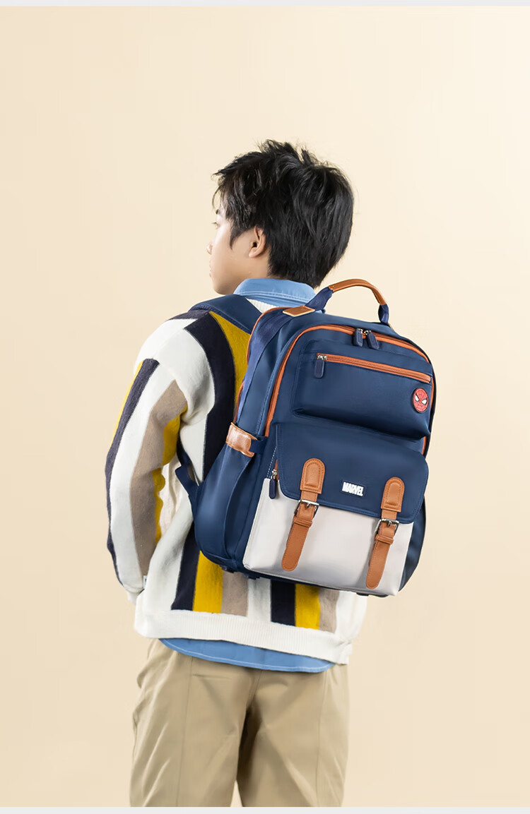 Disney Backpack for Primary School Students Grades 4-6, Spine Protection, Load Reduction, Large Capacity, Double Shoulder Bag, Gift Box, Companion Gift - Spider-Man Style 3