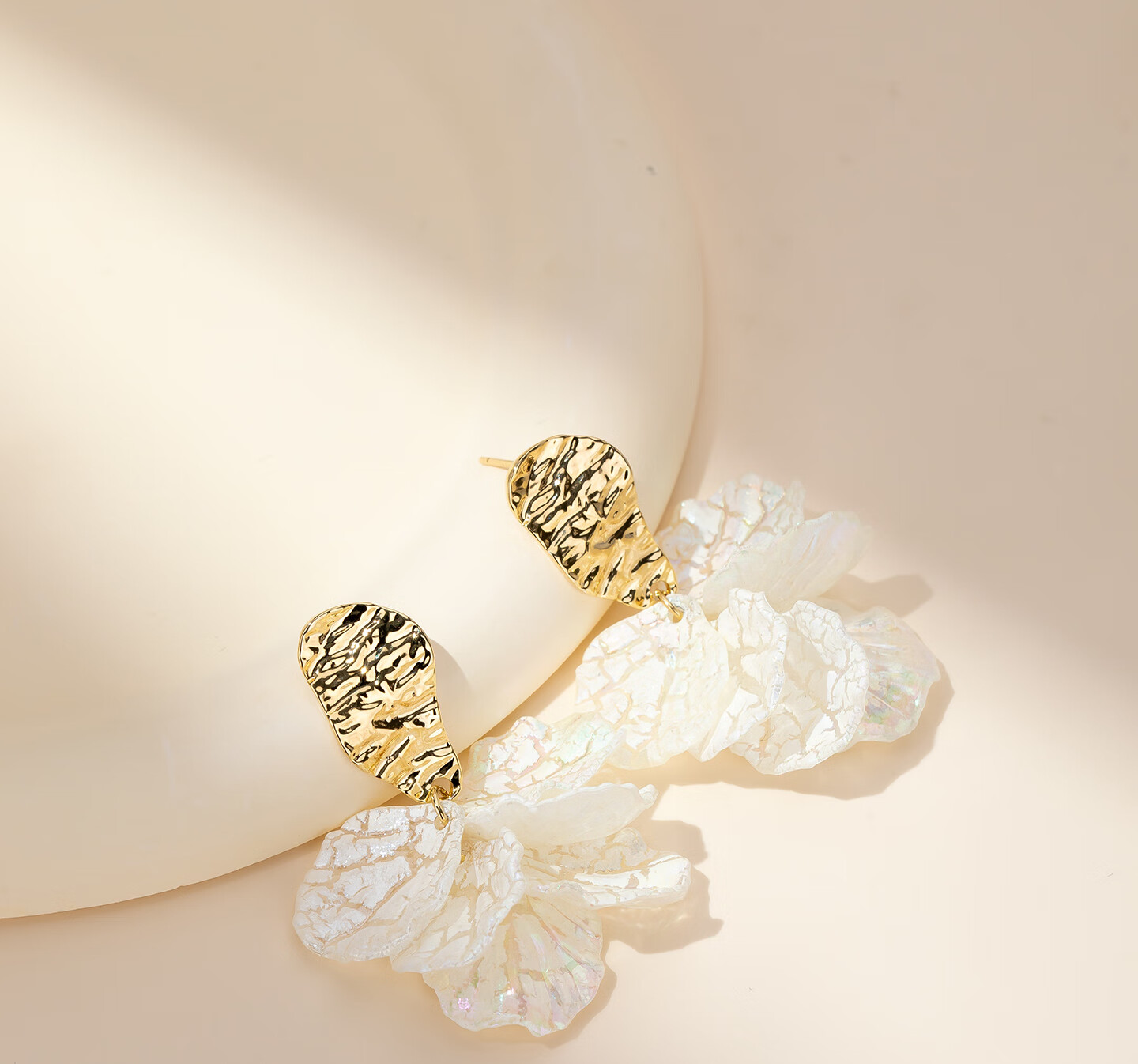 Qlady Fairy Petal Earrings for Women, Summer Ear Studs, 2026 New Year Elegant Vacation Style Dangle Earrings Gift 4
