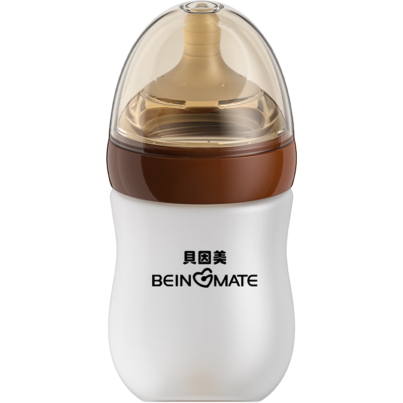 Beingmate Newborn Anti-Colic Glass Baby Bottle 0-3-6 Months Eccentric Weaning Nipple Imitating Breast Milk for Premature Infants