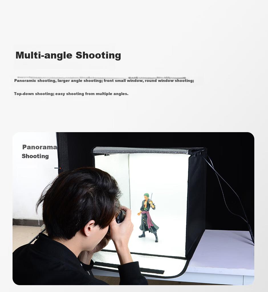 Hakutatz 40CM LED Small Photography Studio Equipment, Warm Light for Food And Jewelry, Fill Light Kit, Product Shooting, Still Life Photography, Softbox Lighting Equipment, Props 10