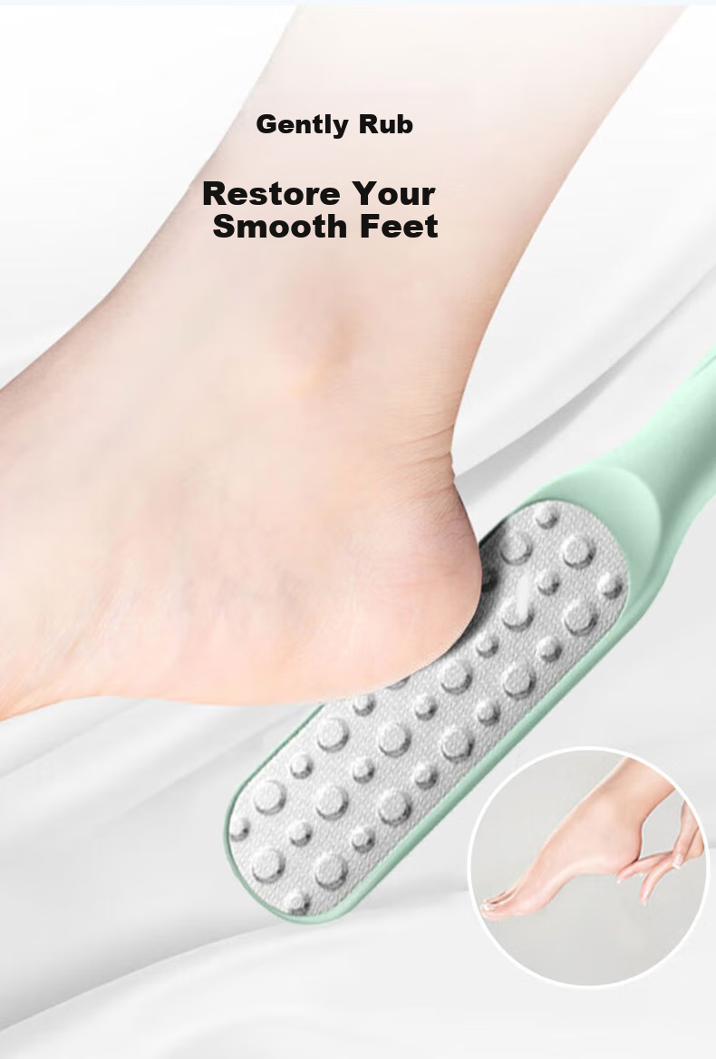 Baoshi Foot Scrubber, Pumice Stone for Removing Dead Skin And Calluses, Double-Sided Heel Scraper for Thick Skin, Portable 3