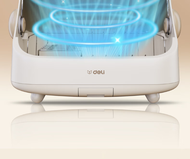 Deli Baby Bottle Sterilizer with Drying UV Sterilization Machine, Mini Small Bowl And Chopstick Disinfection And Drying Machine, LD502 White 10