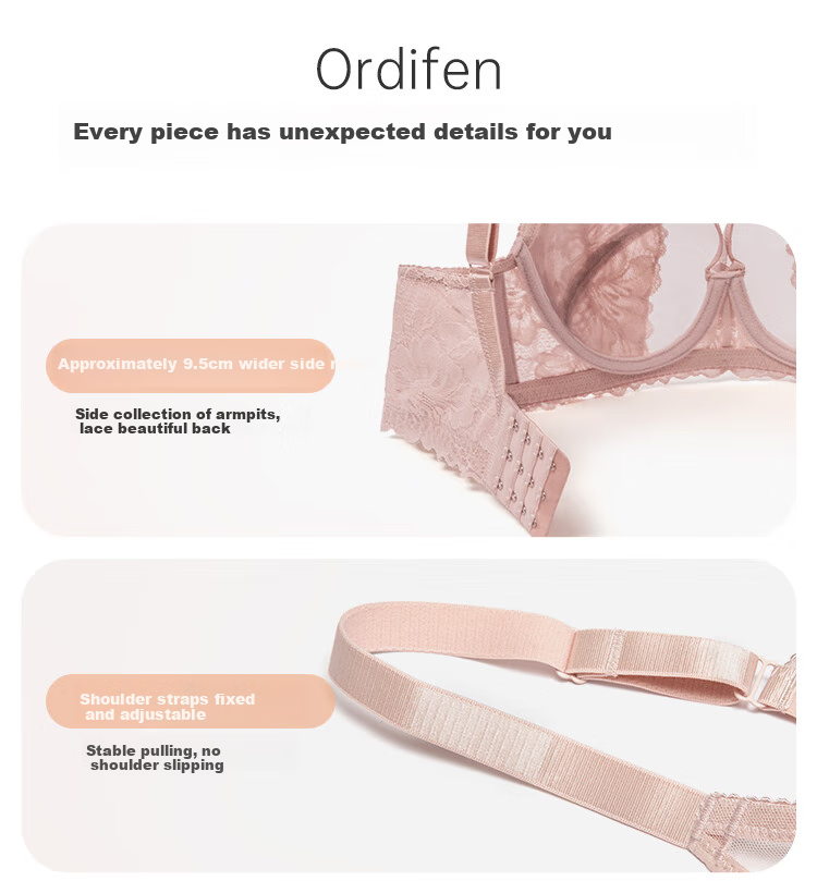 Ordifen 26 New Style Bra, Minimizing for Large Breasts, Full Coverage, Ultra-Thin, Low-Collar, Brassiere Set, Plus Size Women's Bra XB3314 10