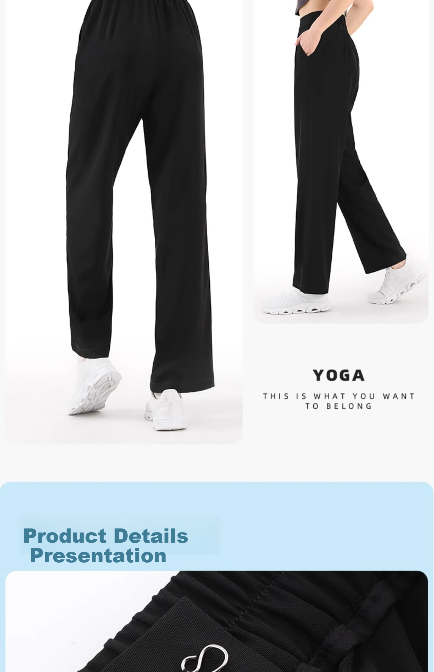 CAMEL Korean-Style Dress Pants, Black, Loose Casual Trousers, Apricot Color, High-End Drape, Straight-Leg Wide-Leg Pants Y24BY09012 20
